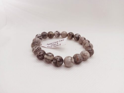 Bracelet Agate Crazy Lace Grise